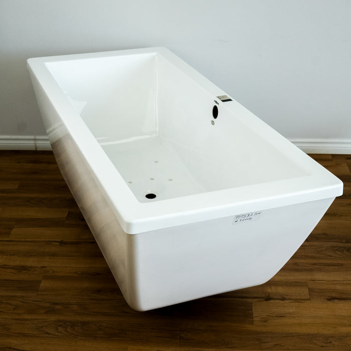 Caml-Tomlin 71x31x24-In White Freestanding Bathtub w/ Air Pump & Remote