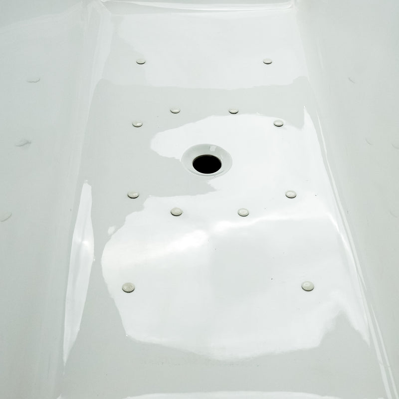 Caml-Tomlin 71x31x24-In White Freestanding Bathtub w/ Air Pump & Remote