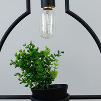 Bell Shaped Black Metal Pendant Light - 13.78” D x 9.8” W x 14.9” H