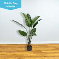 Bird of Paradise Artificial Plant in Black Pot, 45-inch H