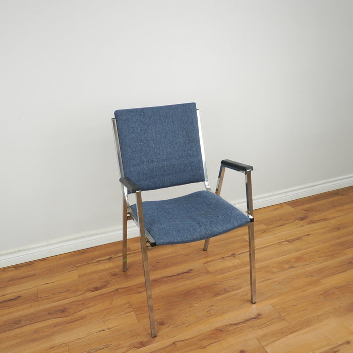 21-inch W Dining Chair in Blue Fabric