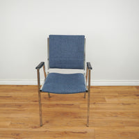 21-inch W Dining Chair in Blue Fabric