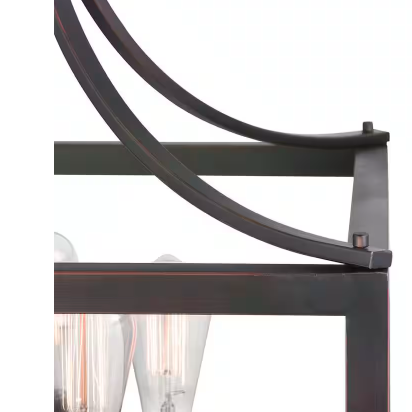 Boswell Quarter 20-in. 5-Light Distressed Black Farmhouse Pendant