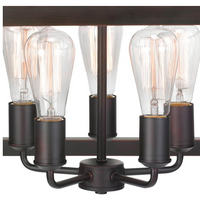 Boswell Quarter 20-in. 5-Light Distressed Black Farmhouse Pendant