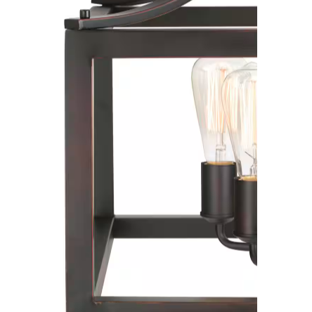 Boswell Quarter 20-in. 5-Light Distressed Black Farmhouse Pendant