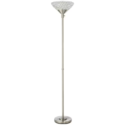 Brushed Nickel and Crystal LED Floor Lamp