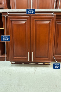 Set of Kitchen Cabinets in Brown