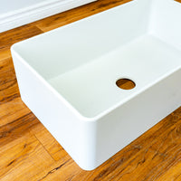 33" x 19" Granite Sink - White