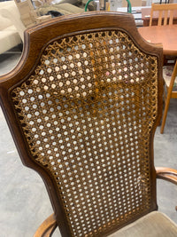 6 Wicker Back Chair Dining Set