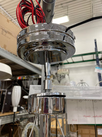 Drizzled Glass and Chrome LED Chandelier