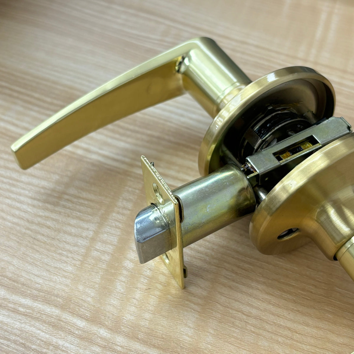 Door Passage Lever Set – Brushed Gold, 3820PS