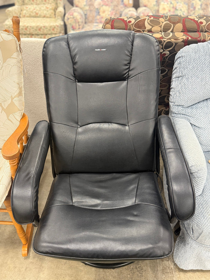 Black Leather Massage/Lounging Chair
