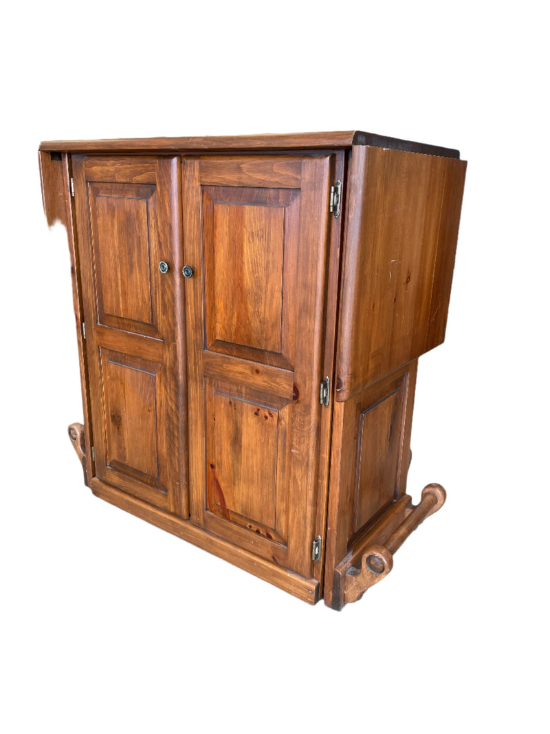 Solid Wood Portable Liquor Cabinet/Bar