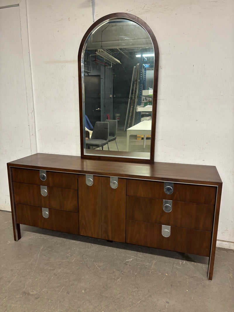 Faux Rosewood 9 Drawer Chest