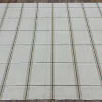 6×8-ft Beige Grid Rug – Handwoven Cotton Flatweave, 284