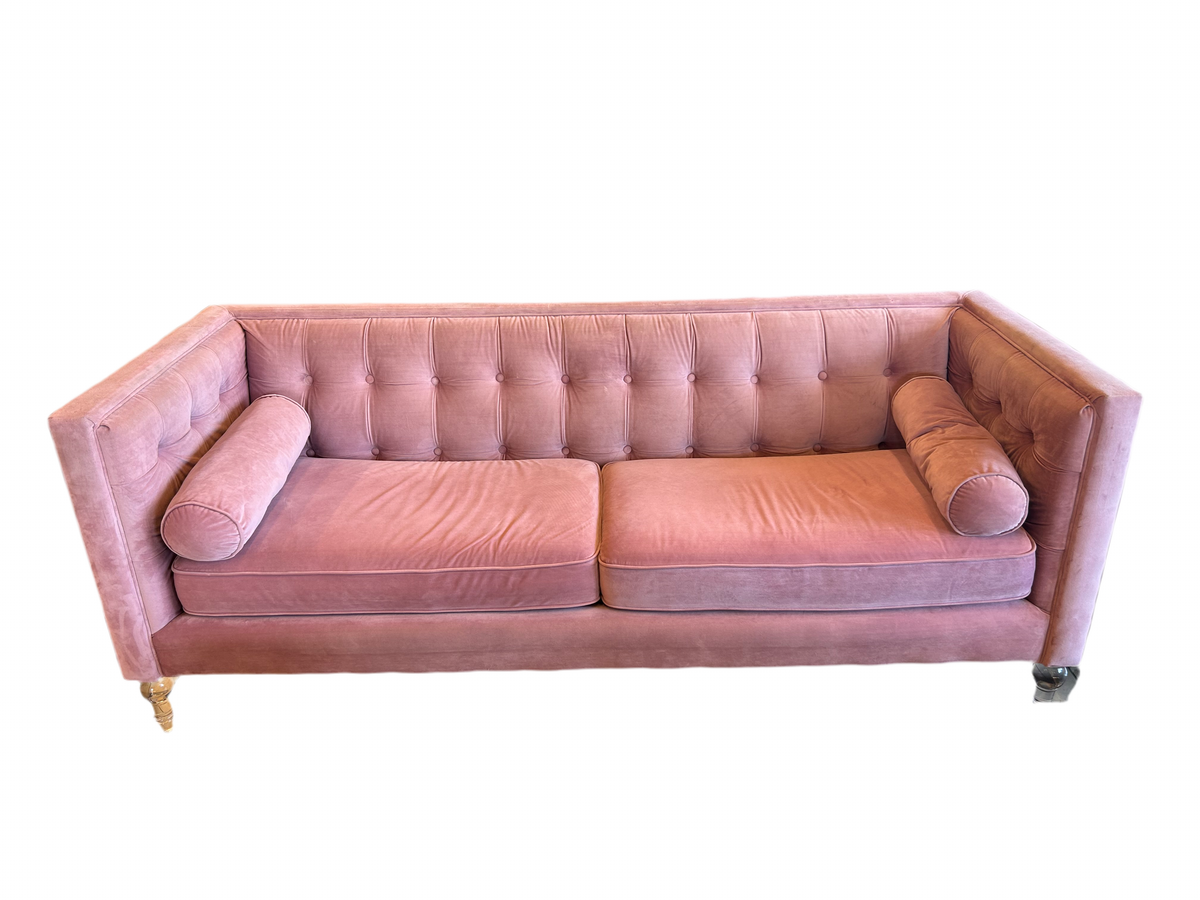 Pink Tufted Sofa