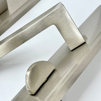 Tampa Entry Lockset Trim with Rectangular Escutcheon – Satin Nickel