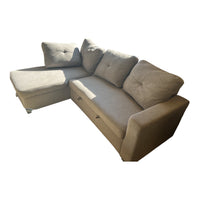 Modern Grey L-Shaped Sectional Sofa with Chaise