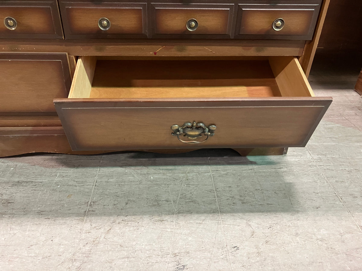 Six Drawer Dresser with Brass Colour Hardware