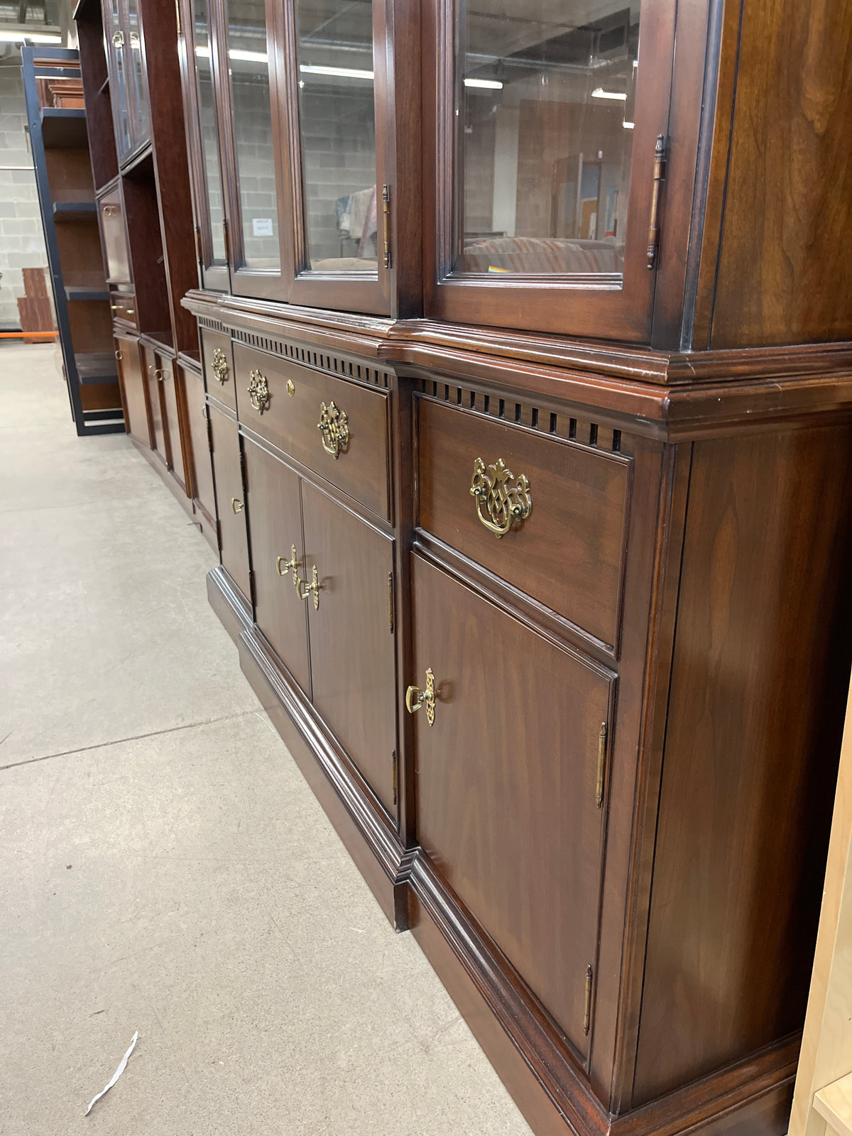 70"W Traditional Wooden China Cabinet