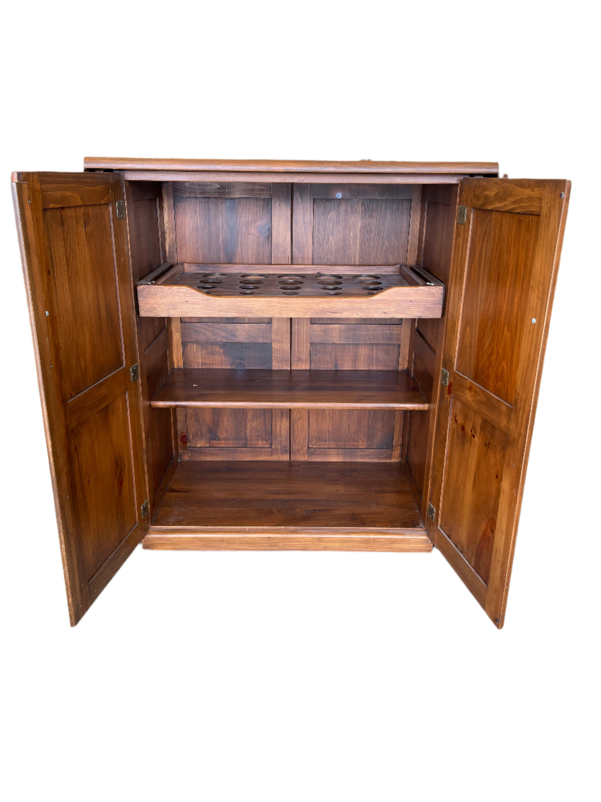 Solid Wood Portable Liquor Cabinet/Bar