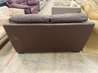 Chocolate Brown Leather Loveseat