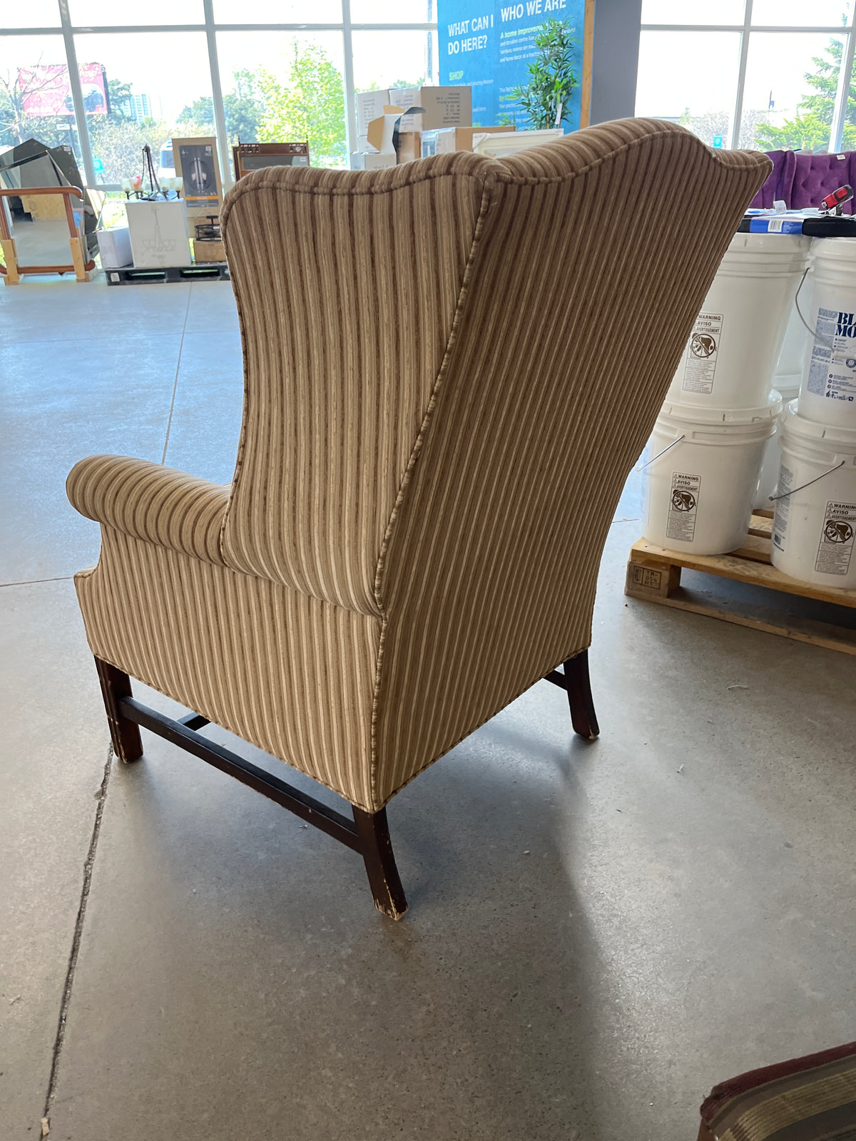 28"W Beige Armchair