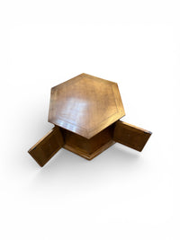 Solid Wood Hexagon Accent Table