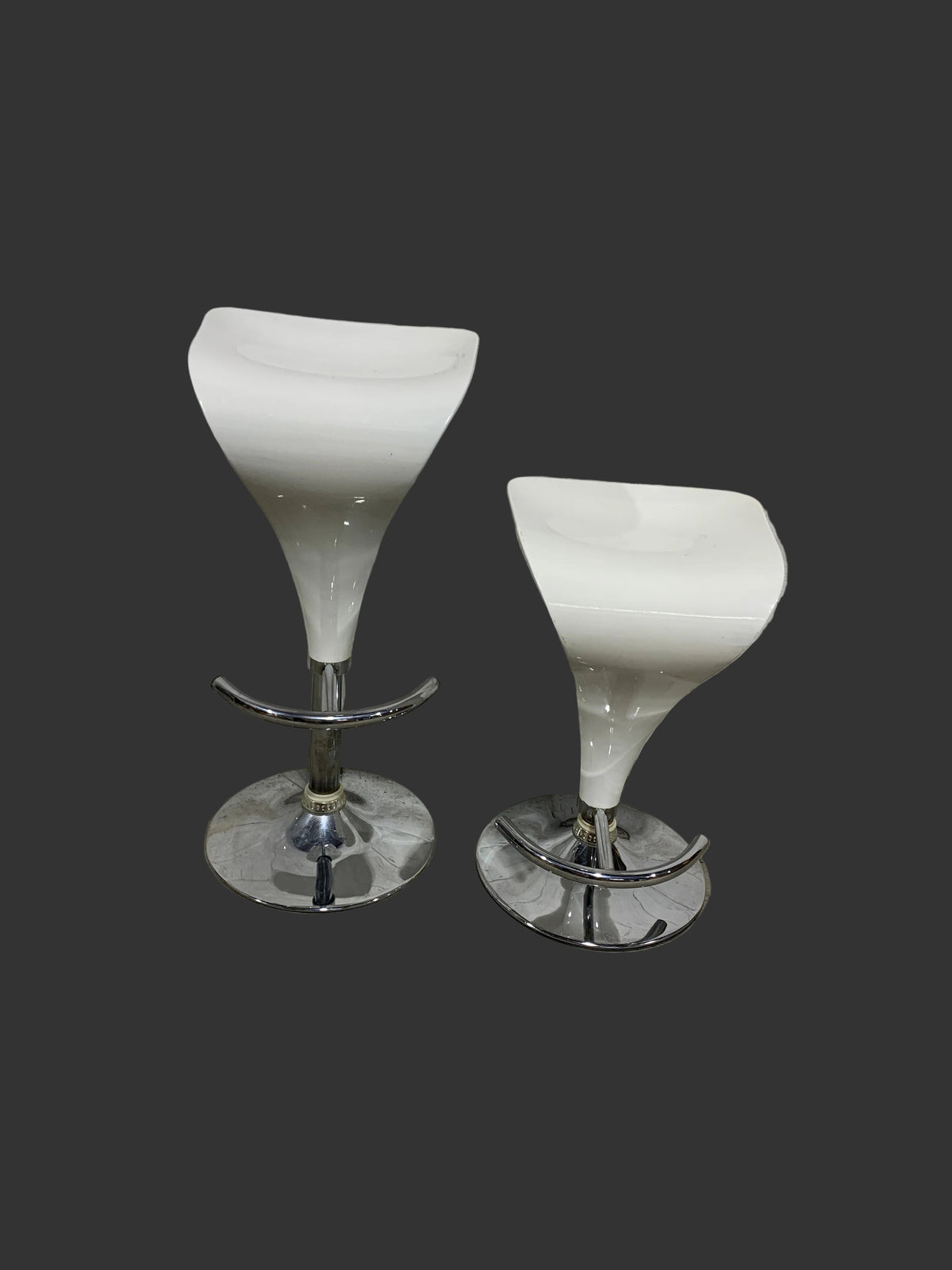 Pair of White Bartstool