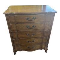 WHITE French Provincial Tall Boy Dresser