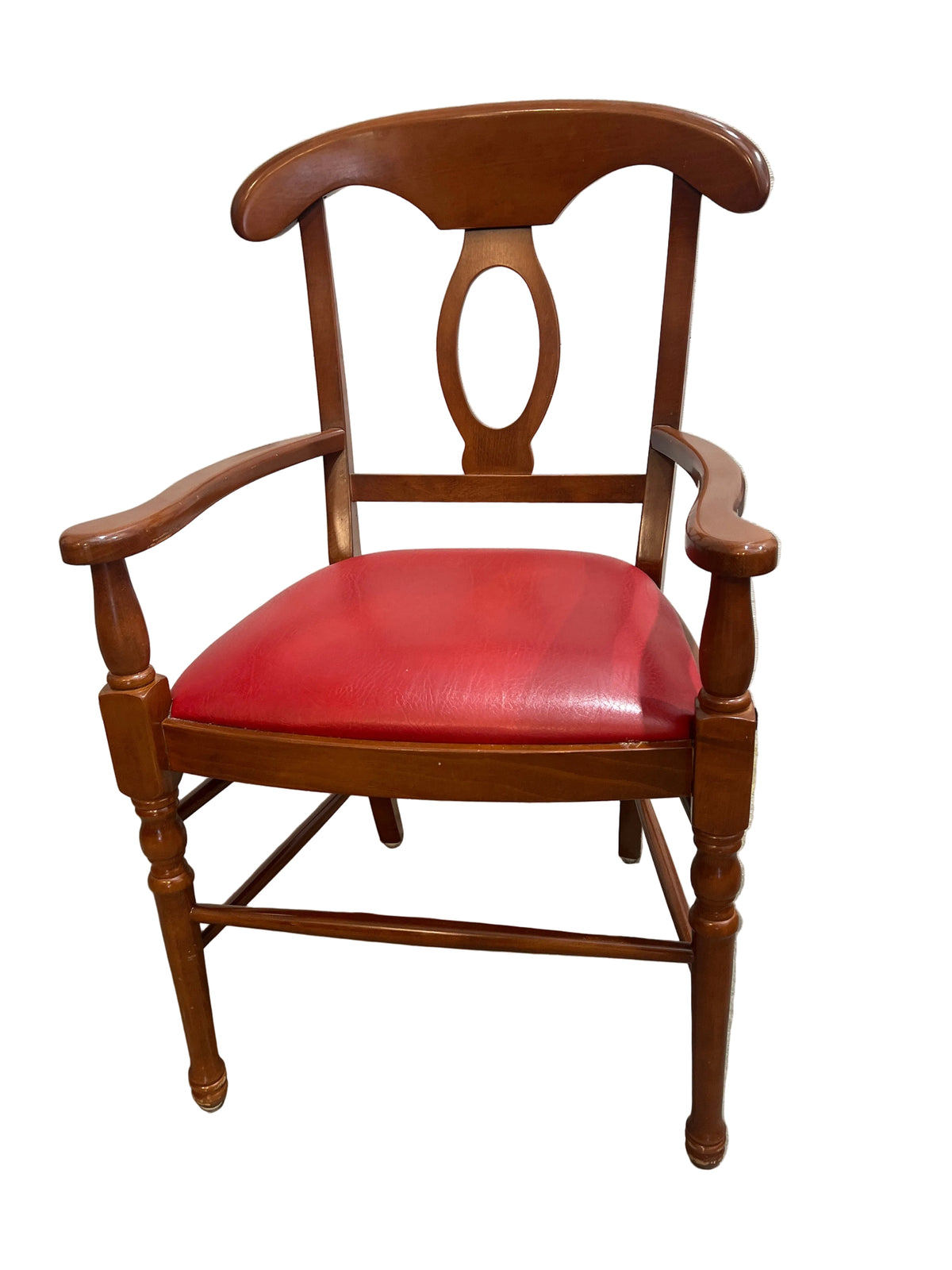 4-Piece Wooden Carver Chair with curved top rail & Oval Backrest