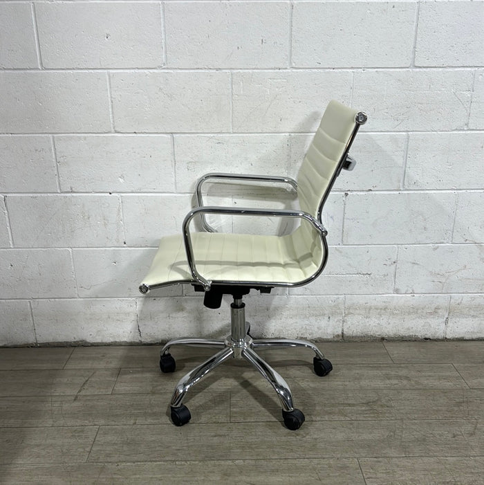 White Pleather Office Chair