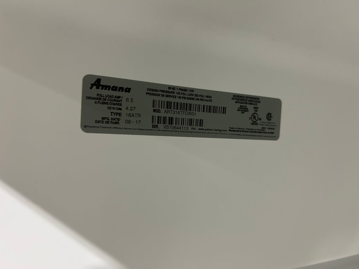 Amana Top Freezer Refrigerator