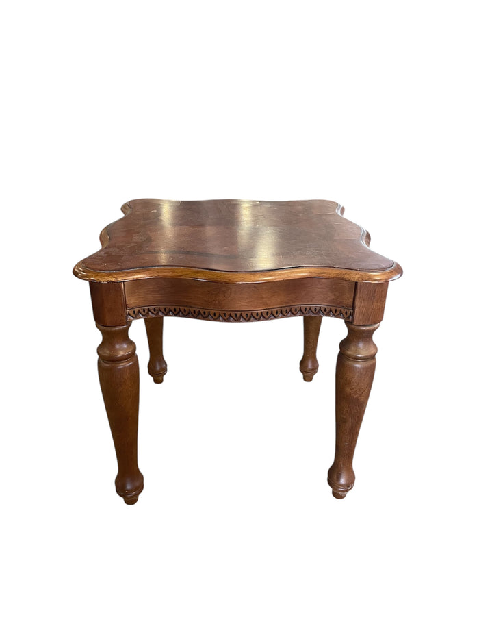 Curvy Solid Wood Side Table