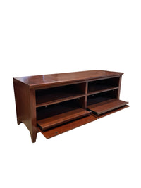Wooden TV Stand with Pull Out Drawer Slides