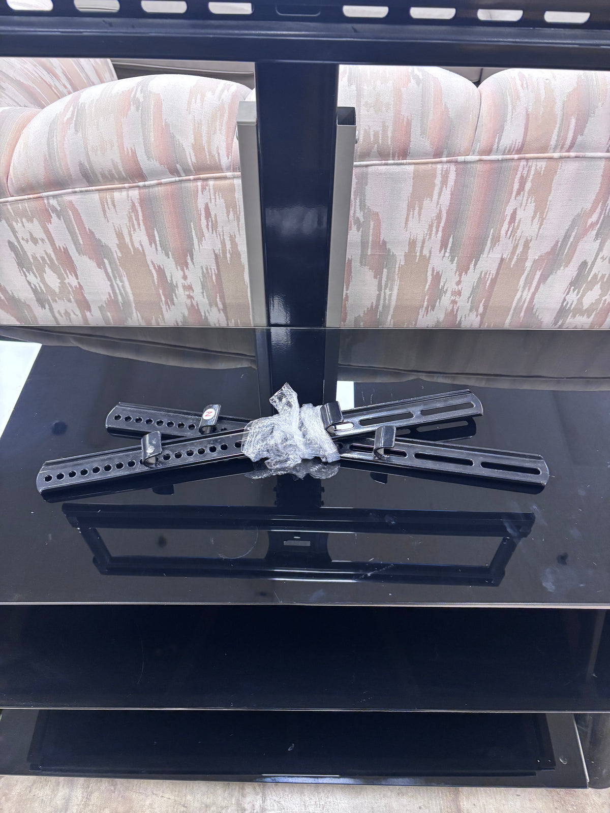 Black Glass TV Stand