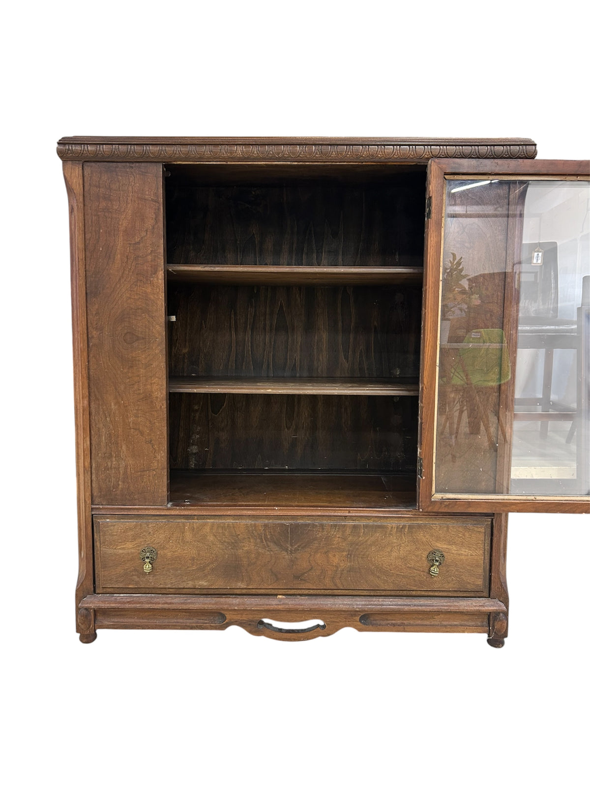 Vintage Blocky Curio Cabinet
