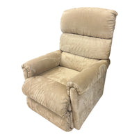 Beige Plush Rocker Recliner Chair