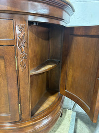 Demilune Vanity with Storage Cabinet