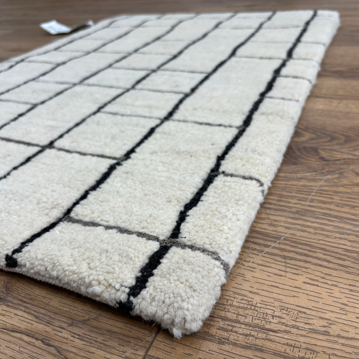 2x3-ft Blipmarks Neutral Laura Kirar Rug, 100% Wool, 2-0094104