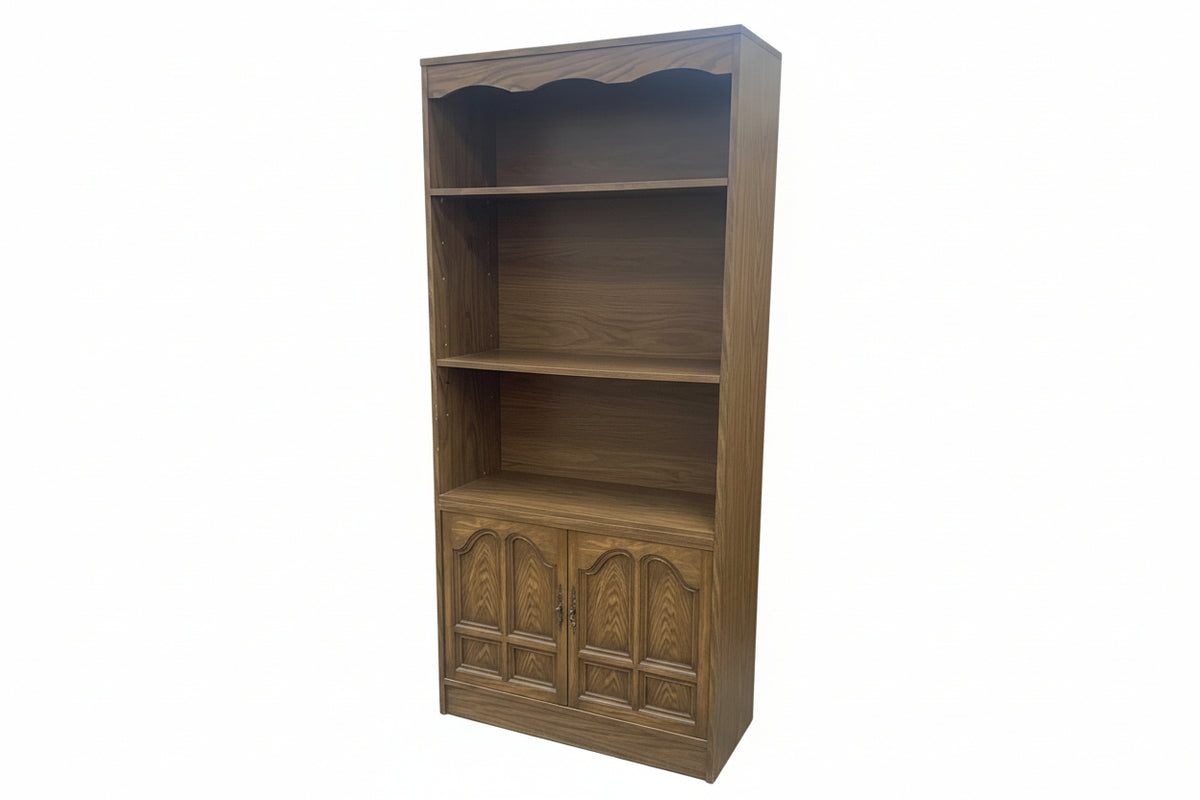 Wood Veneer Shelving Unit