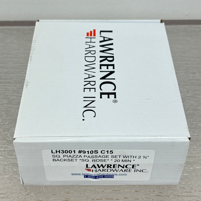 LH3001 #910S C15 Piazza Square Passage Set with 2-3/4" Backset