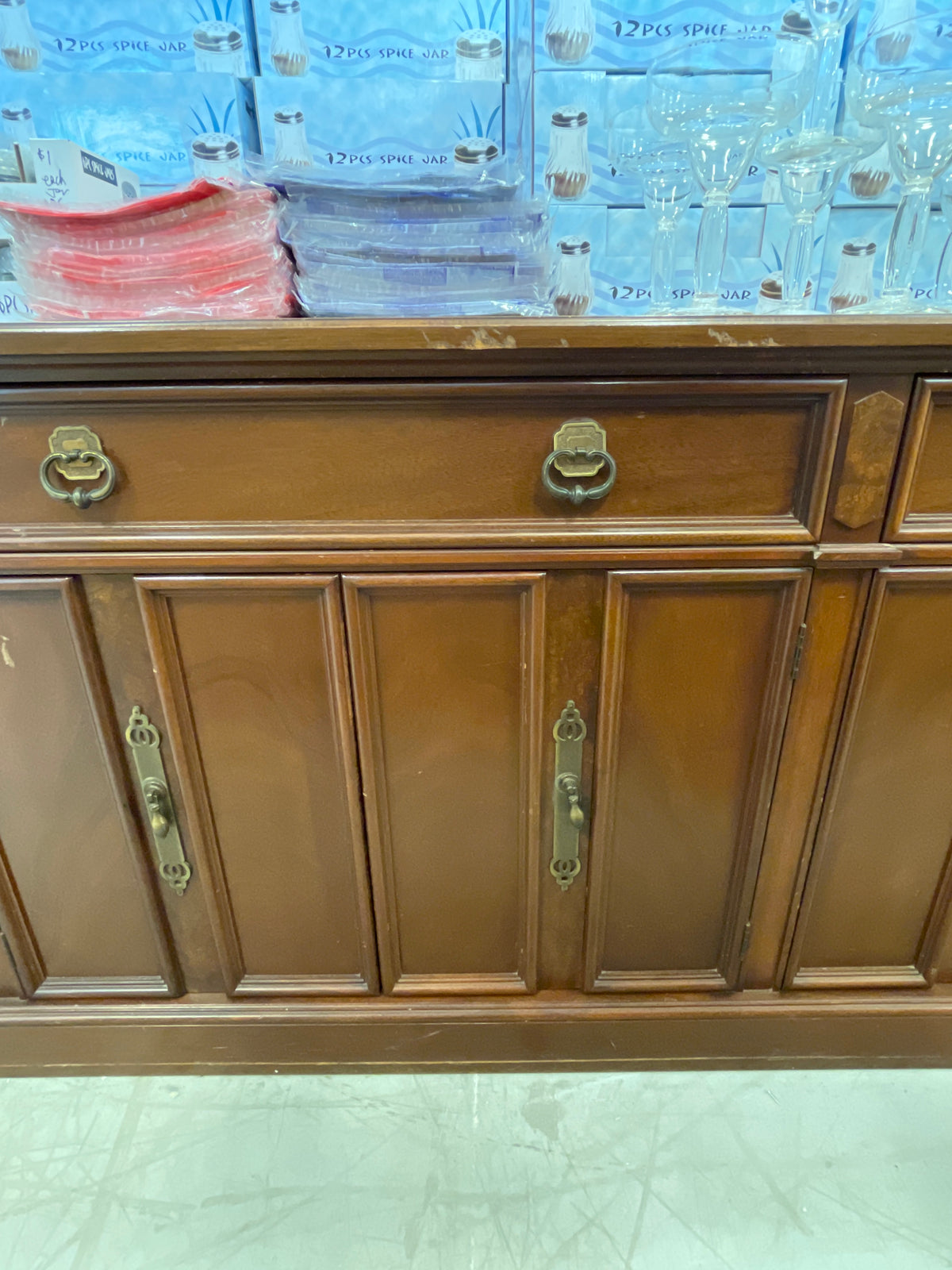 Henredon Dark Brown Wood Sideboard