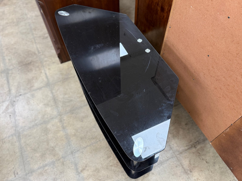 Sleek Black 3-Tiered TV Stand