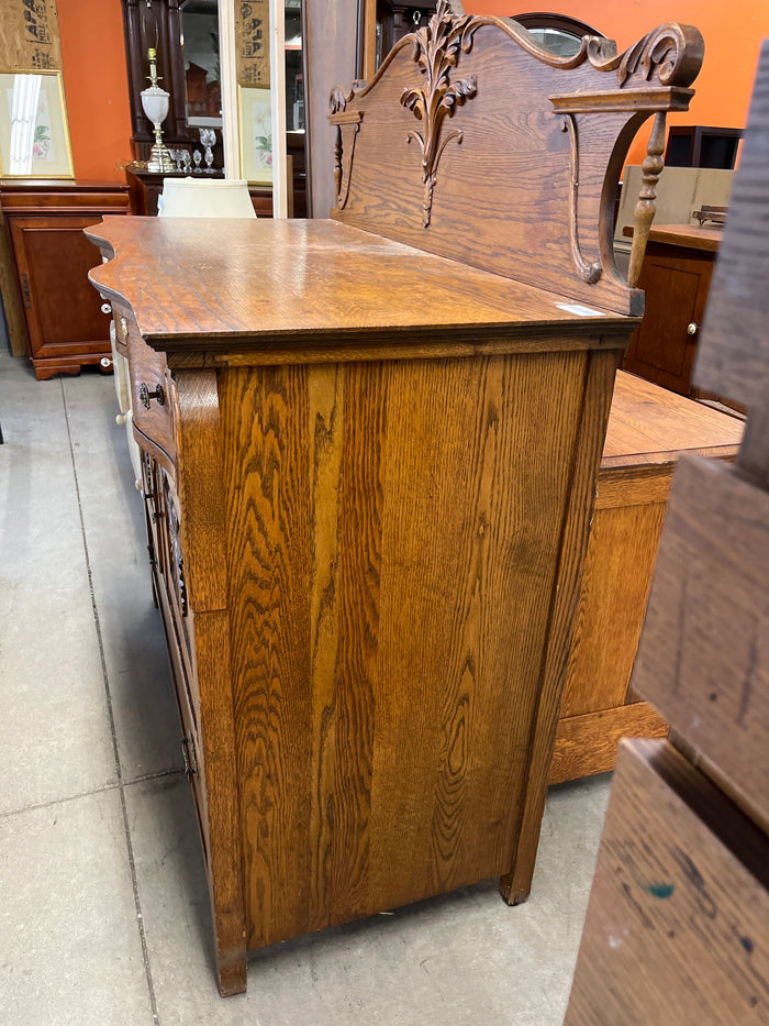 50"W Antique Solid Wood Sideboard