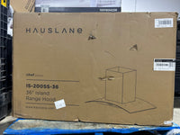 Hauslane 36-Inch Glass Canopy Convertible Island Range Hood