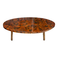 Burled Wood Coffee Table Coated in Epoxy