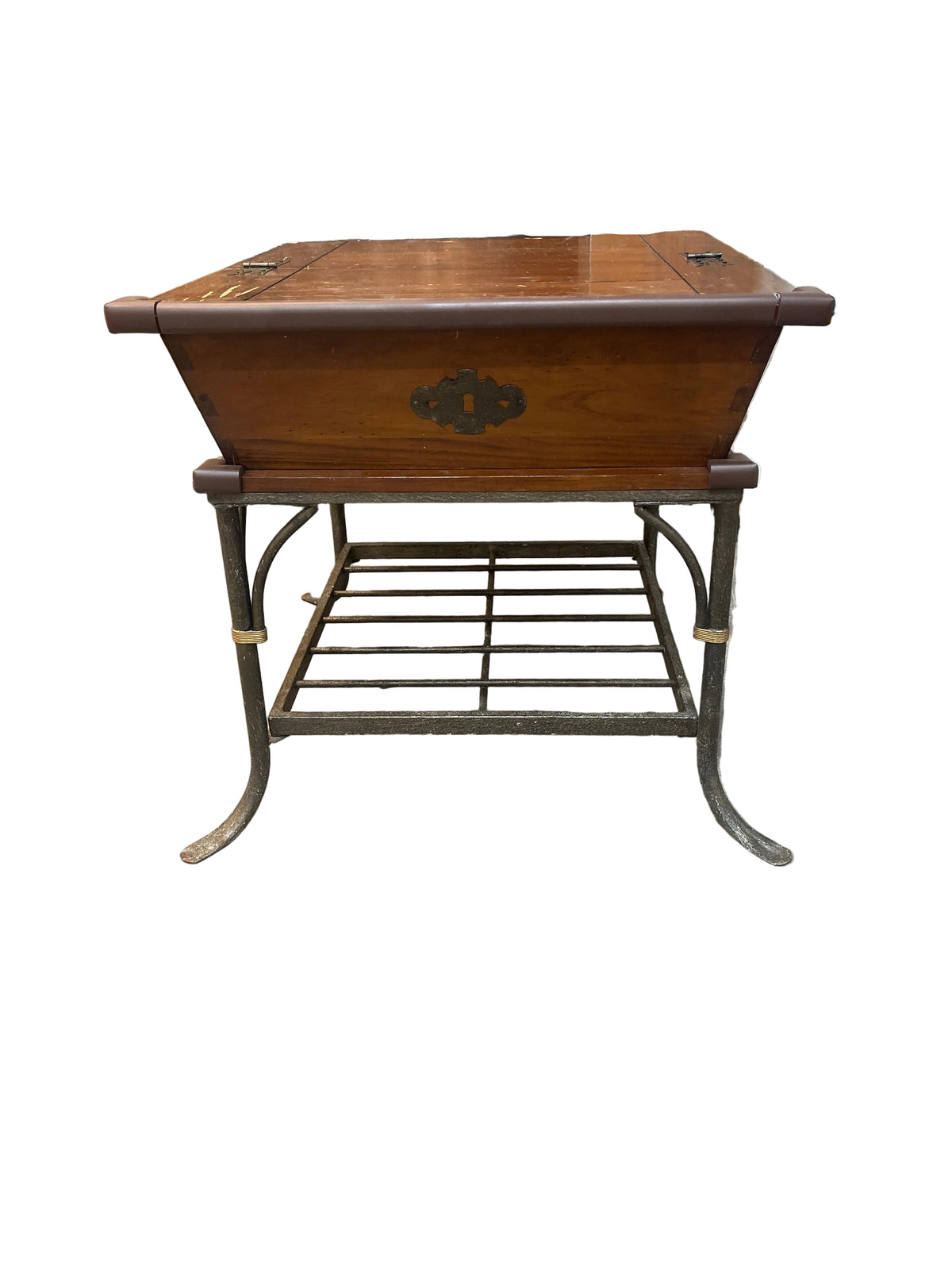 Vintage Lift-Top Wooden Dough Box Accent Table