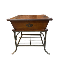Vintage Lift-Top Wooden Dough Box Accent Table