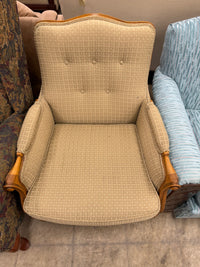 Beige Lattice Patterned Armchair